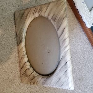 Ceramic frame. Glass protector. 5 x 7 inch